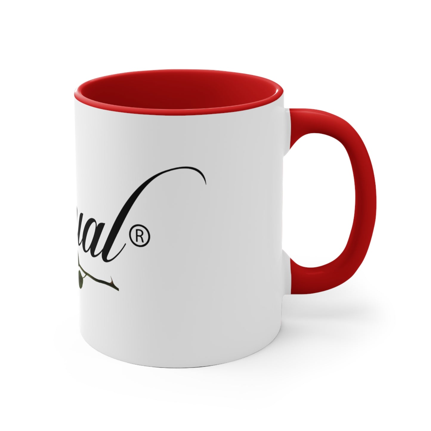 Sensuality Rose Accent Mug — 11oz Romantic Coffee Cup